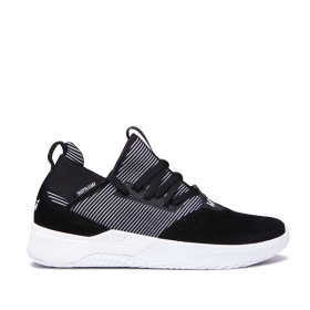 Supra Mens TITANIUM Low Top Shoes Black/white | US-30656